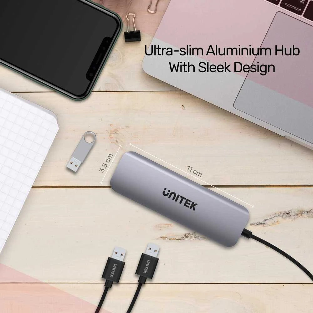 UNITEK Hub Active USB-C 4X USB 3.1 Gen1 microUSB H1107A