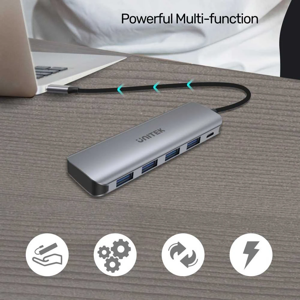 UNITEK Hub Active USB-C 4X USB 3.1 Gen1 microUSB H1107A
