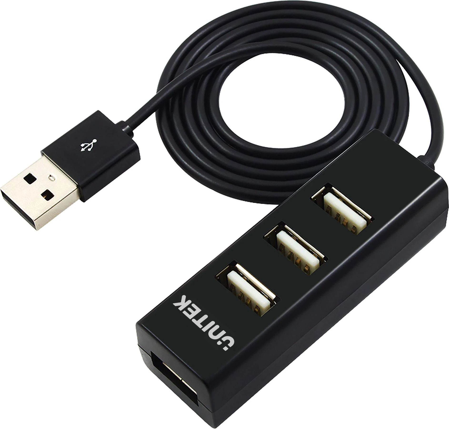 UNITEK Y-2140 juodas Unitek Hub 4x USB 2.0. mini, juodas, Y-2140