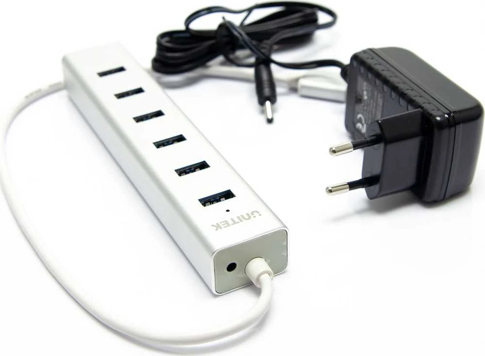 UNITEK Y-3090 Unitek Hub 7x USB 3.0, BC 1.2, Alu., Y-3090