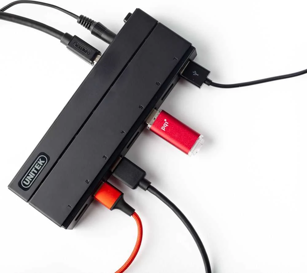 USB Adapteris - Unitek 7x USB 3.2 Gen 1 (3.1 Gen 1) Type-A