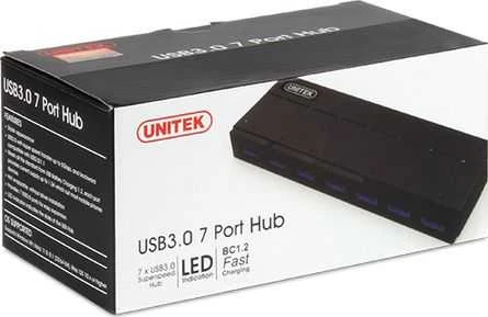 USB Adapteris - Unitek 7x USB 3.2 Gen 1 (3.1 Gen 1) Type-A