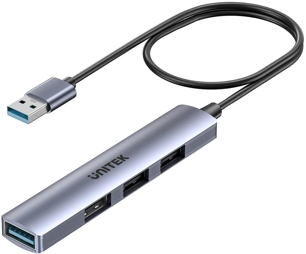 UNITEK kompaktiškas USB-A šakotuvas 3x USB 2.0 + 3.0 5GBPS