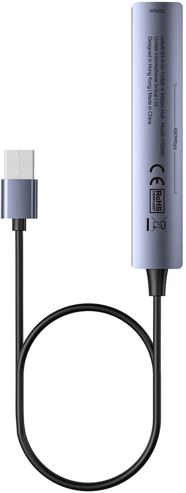 UNITEK kompaktiškas USB-A šakotuvas 3x USB 2.0 + 3.0 5GBPS