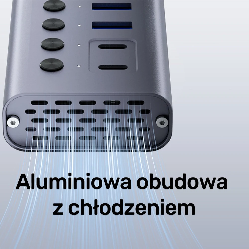 Unitek Hub USB C/USB A 10in1 5Gbps su prievadų jungikliais