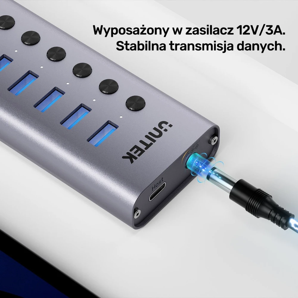 Unitek Hub USB C/USB A 10in1 5Gbps su prievadų jungikliais
