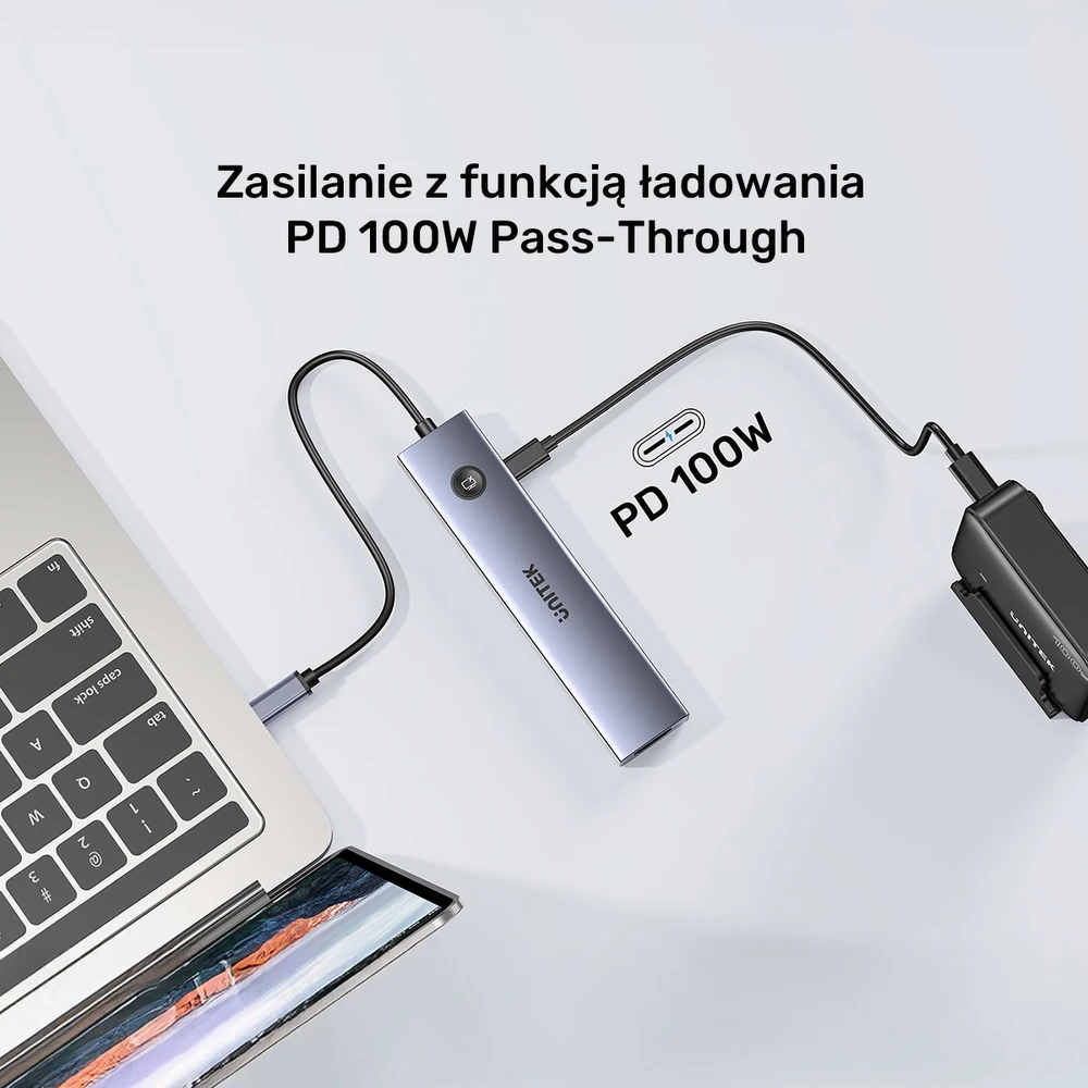 UNITEK USB-C 7-in-1 PD 100W HDMI 2.0 HUB WITH ON/OFF SWITCH