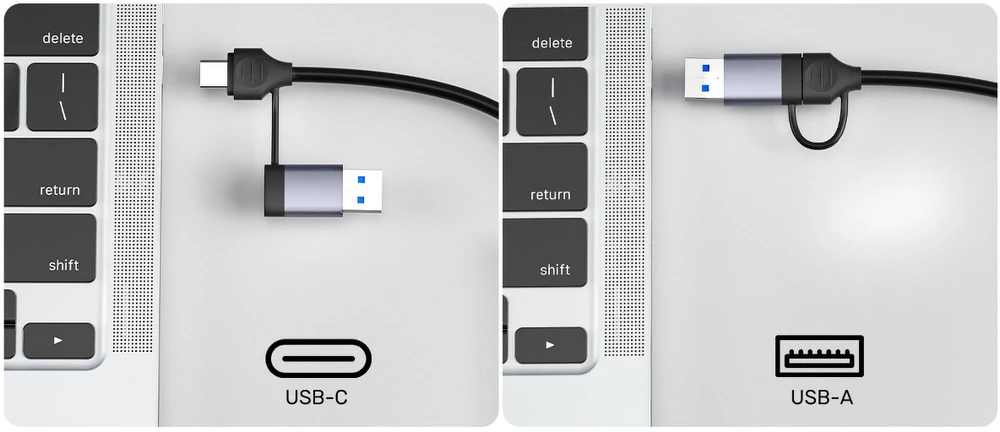 Unitek Hub 5w1 USB-A/C 5 Gbps su atminties kortelių skaitytuvu SD i micro SD