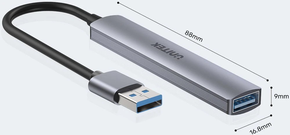 HUB Unitek H1208A USB-A / 3x USB-A 2.0, USB-A 3.0