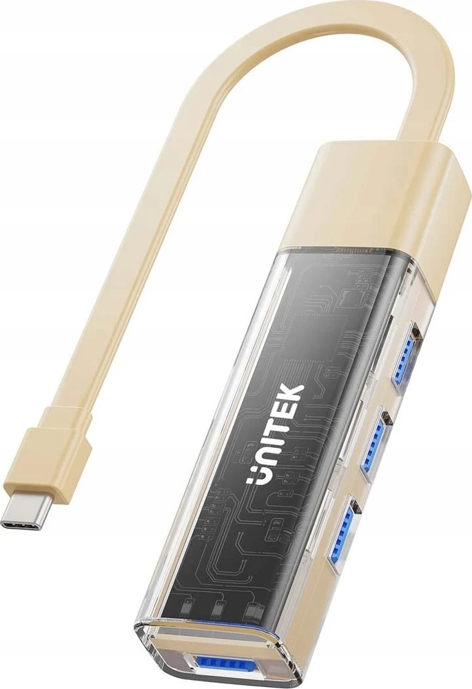 Unitek Hub dvikryptis USB C/USB A 5Gbps kremas
