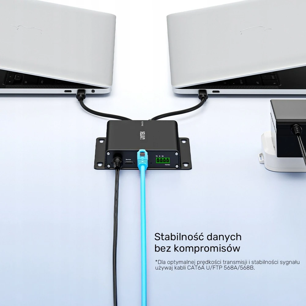 „Unitek“ USB 5 Gb/s prailginimo kabelis, 100 m per Ethernet į šakotuvą