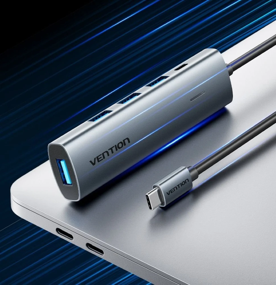 Vention 5v1 USB-C 3.0 šakotuvas, 0,15 m ilgio, ventiliuojamas