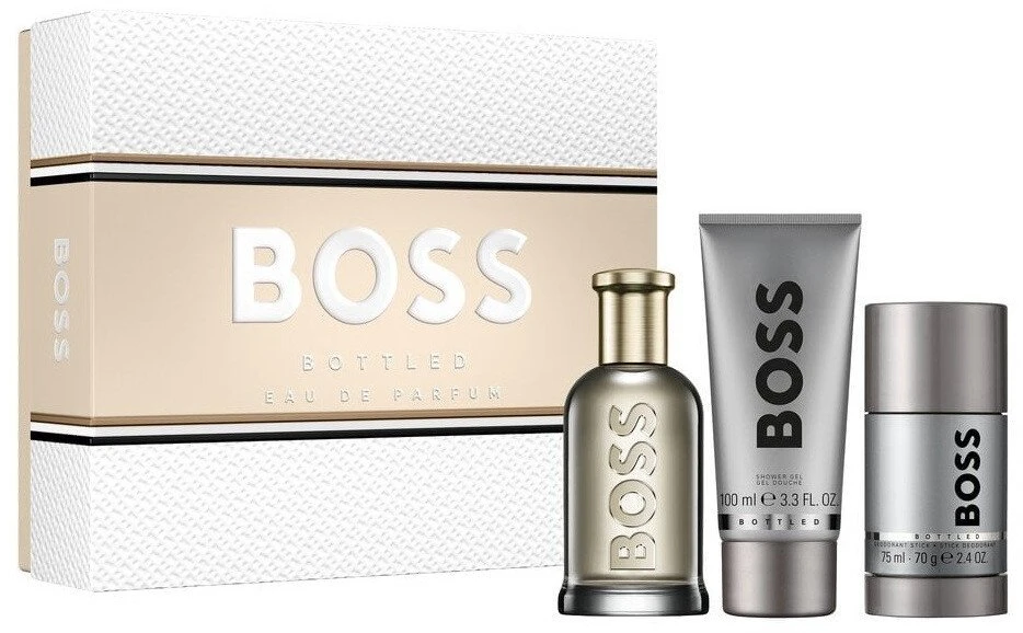 Hugo Boss BOSS Bottled rinkinys vyrams (EDP, 100 ml + dušo želė, 100 ml + dezodorantas, 75 ml)