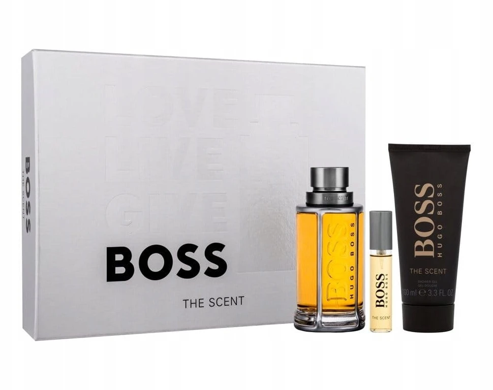 HUGO BOSS BOSS The Scent rinkinys vyrams (EDT, 100 ml + EDT, 10 ml + dušo želė, 100 ml)