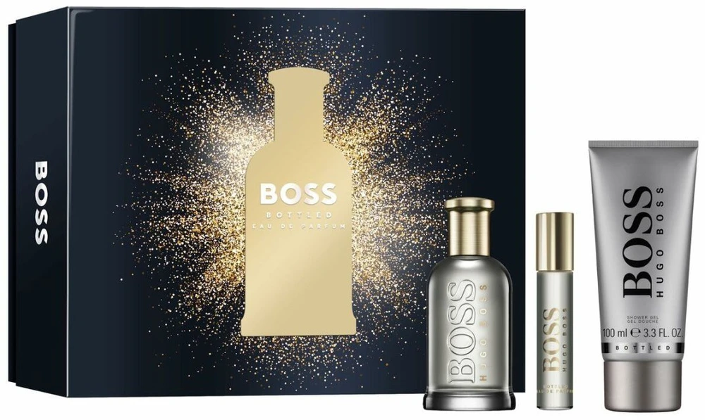Hugo Boss BOSS Bottled rinkinys vyrams (EDP, 100 ml + EDP miniatiiūra, 10 ml + dušo želė, 100 ml)