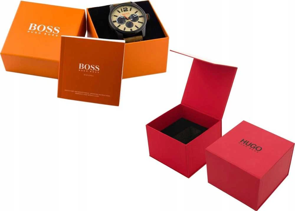 Hugo Boss HUGO Lit Raudonas Vyriškas Laikrodis 1530346 + Dėžutė