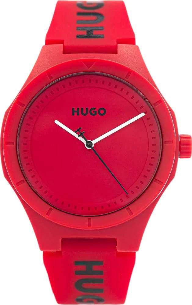 Hugo Boss HUGO Lit Raudonas Vyriškas Laikrodis 1530346 + Dėžutė