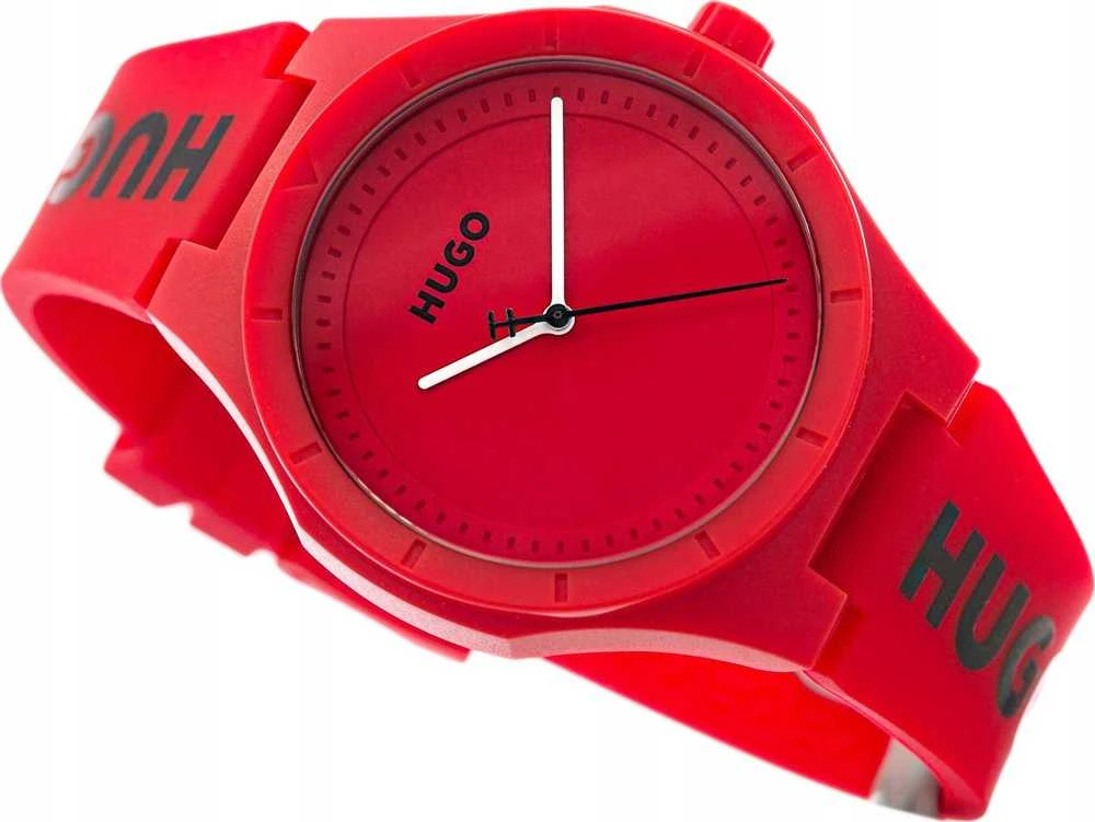 Hugo Boss HUGO Lit Raudonas Vyriškas Laikrodis 1530346 + Dėžutė