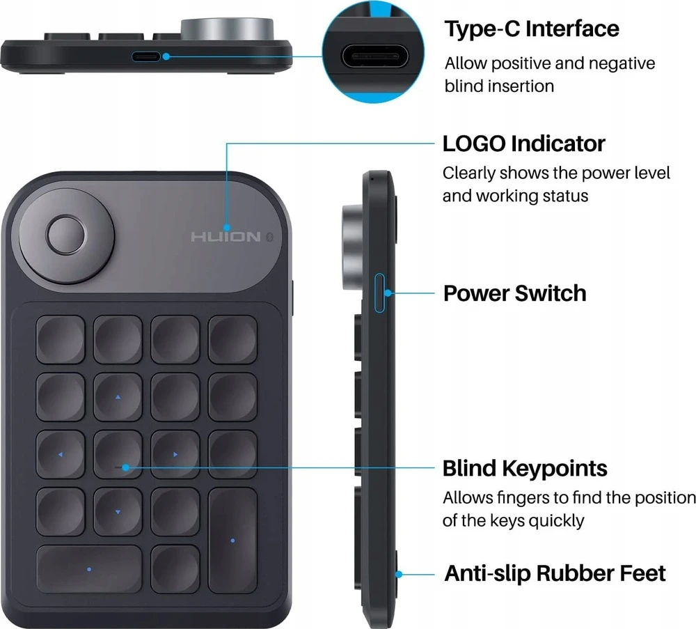 „Huion Huion“ mini klaviatūra K20