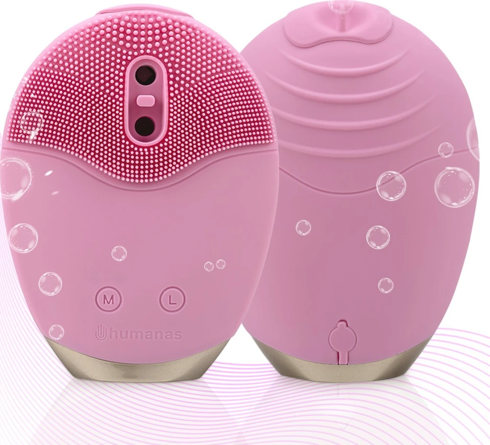 Elektrinis Veido Šepetėlis Humanas Aura Foam Sonic (Rožinis)