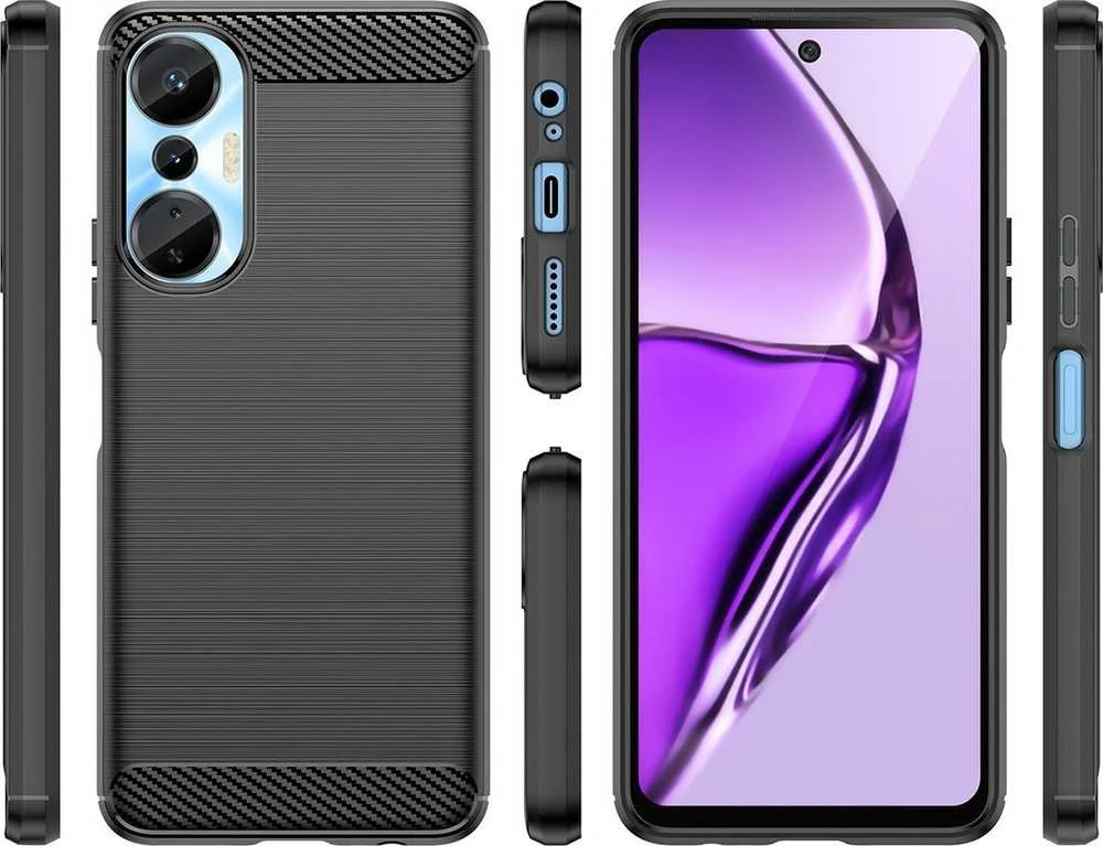 Hurtel Carbon Infinix Hot 20S flexible silikoninis carbon dėklas telefonui juodos spalvos