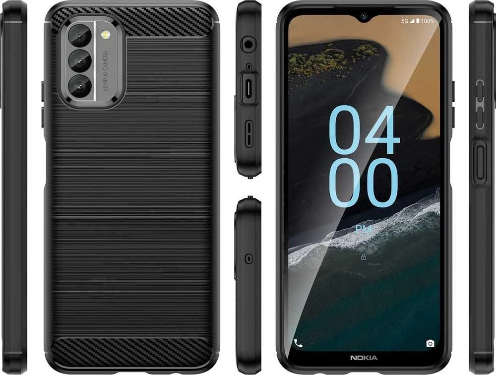 Hurtel Carbon dėklas skirtas NOKIA G400, juodas