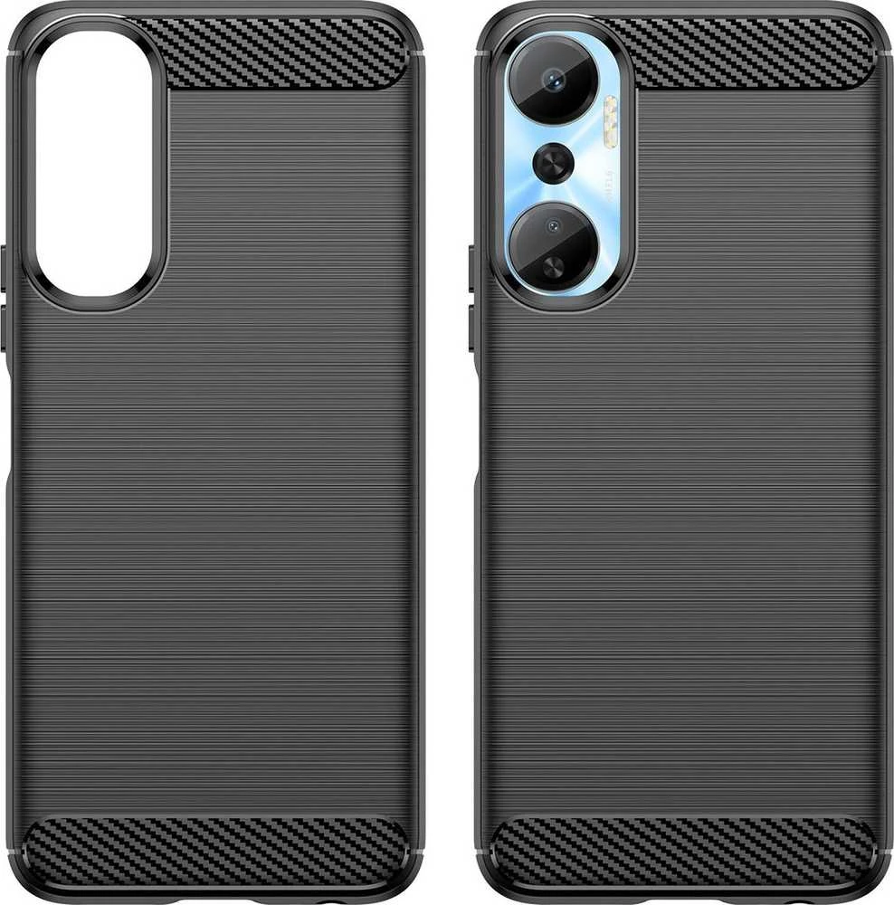 Hurtel Carbon Infinix Hot 20 flexible silikoninis carbon dėklas telefonui juodos spalvos