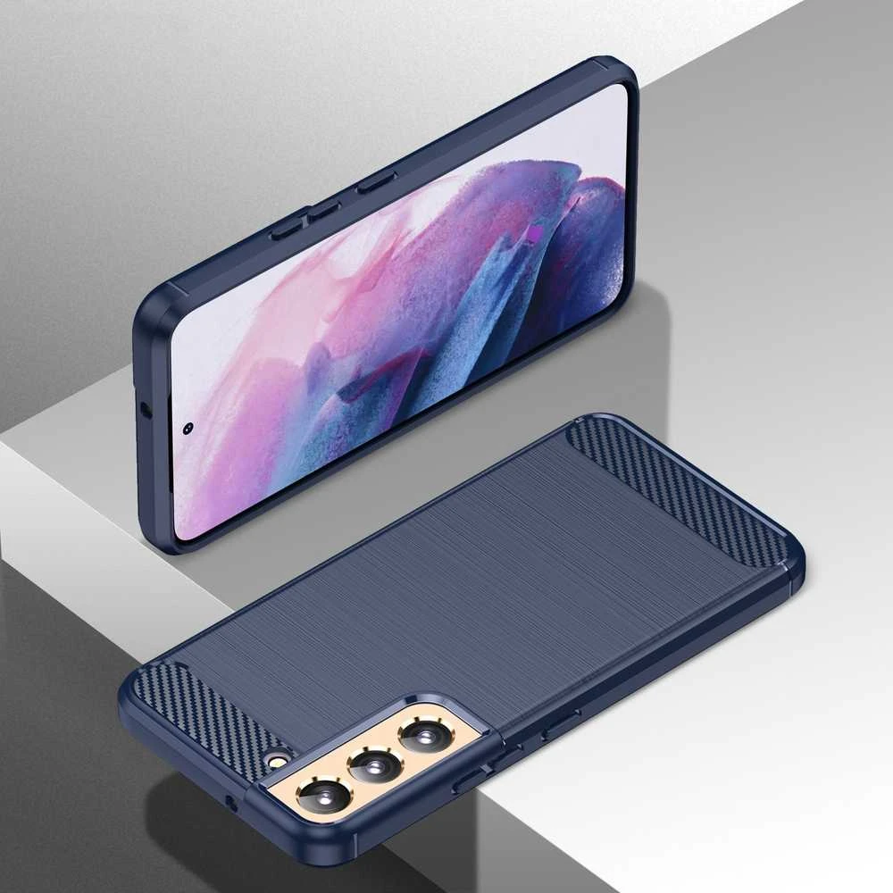 Hurtel Carbon dėklas skirtas Samsung Galaxy S23 +, mėlynas