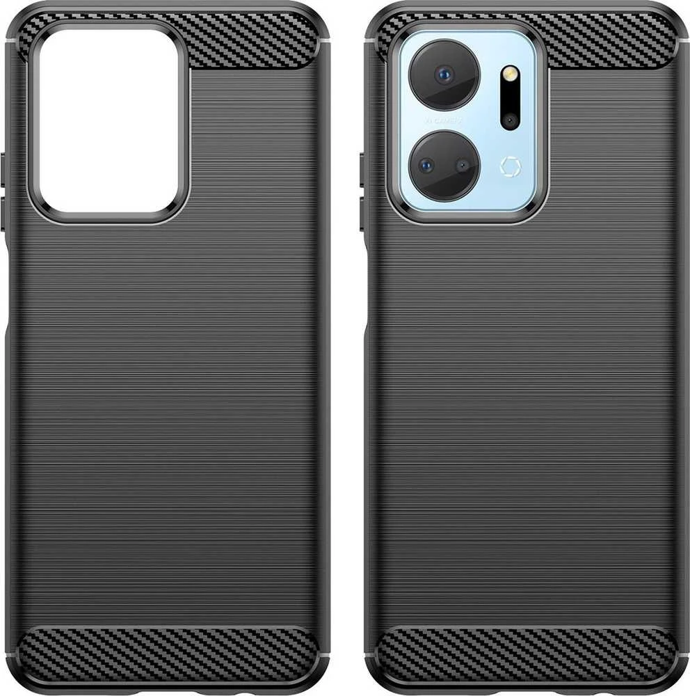 Telefono dėklas Hurtel Carbon Case silicone, skirtas Honor Play 40 Plus / Honor X7a