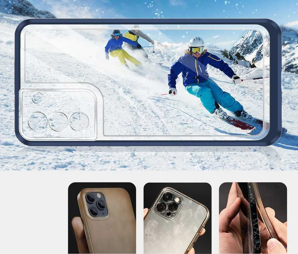 Hurtel Clear dėklas skirtas Samsung Galaxy S21 + 5G (S21 Plus 5G), mėlynas