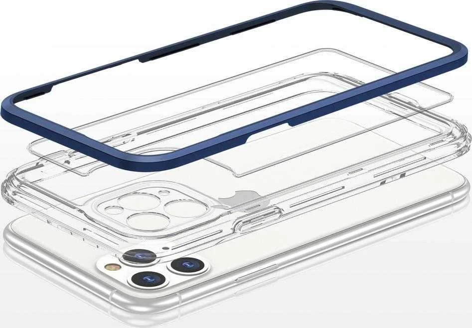 Hurtel Clear dėklas skirtas iPhone 11 Pro Max, mėlynas