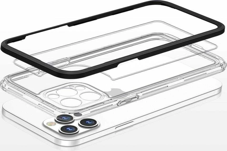 Hurtel Clear dėklas skirtas iPhone 12 Pro Max, juodas