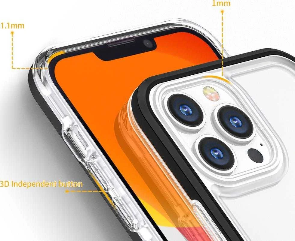 Hurtel Clear dėklas skirtas iPhone 13 Pro, juodas