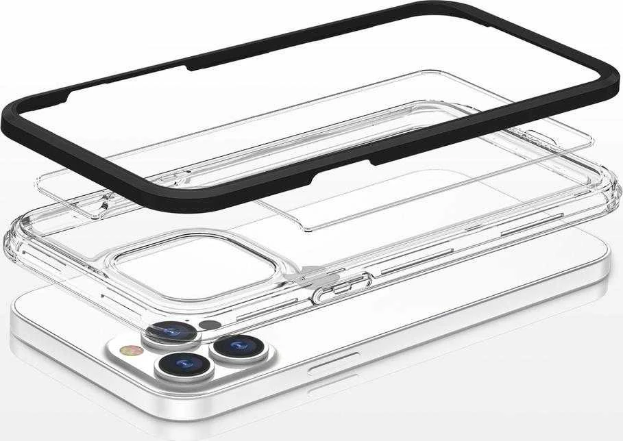Hurtel Clear dėklas skirtas iPhone 13 Pro, juodas