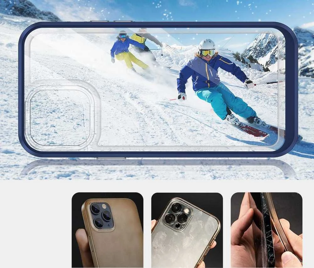 Hurtel Clear dėklas skirtas iPhone 13 Pro, mėlynas