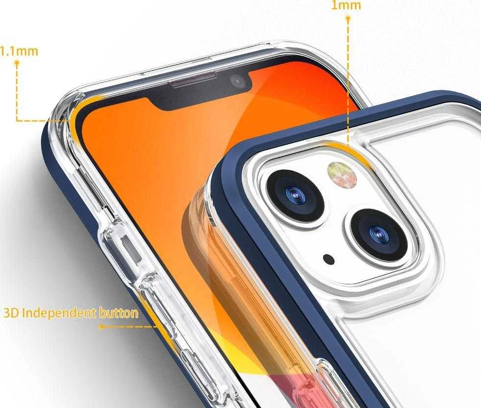 Hurtel Clear dėklas skirtas iPhone 13 mini, mėlynas