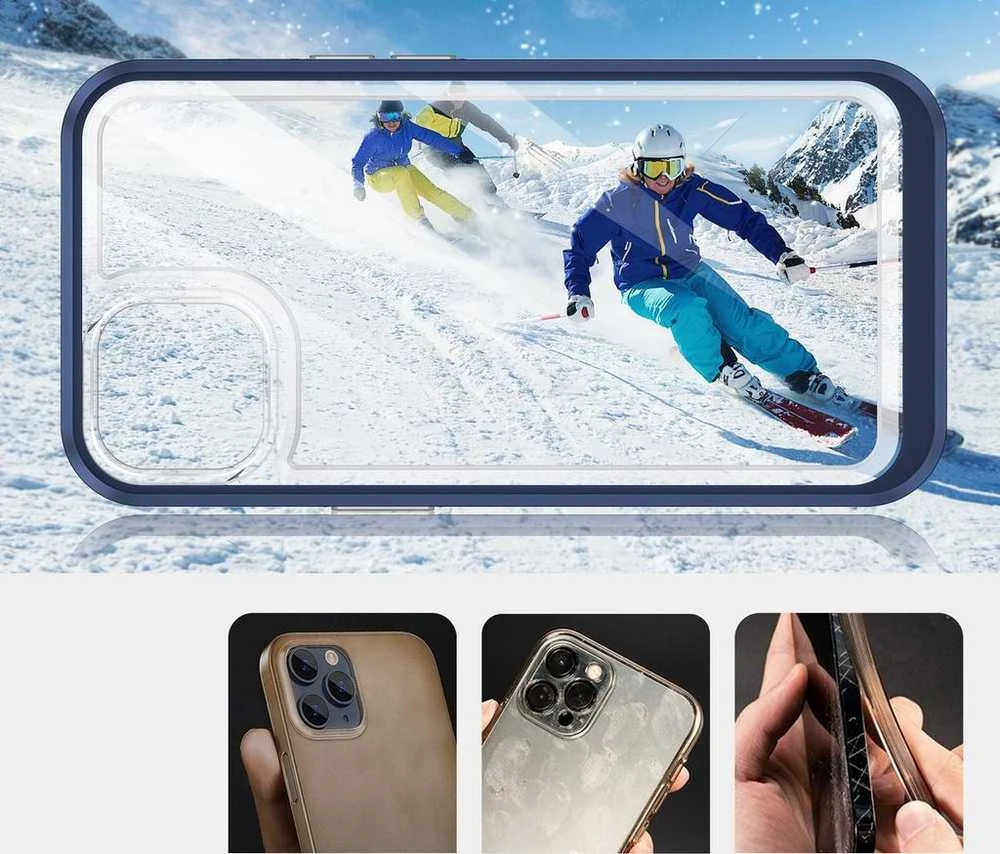 Hurtel Clear dėklas skirtas iPhone 13 mini, mėlynas