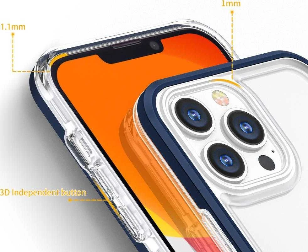 Hybrid Armour Hurtel Clear dėklas skirtas iPhone 13 Pro Max, mėlynas