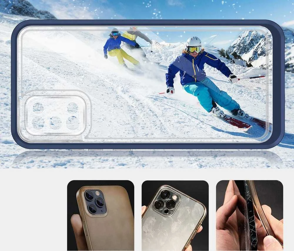 Hurtel Clear dėklas skirtas Samsung Galaxy A03s (166), mėlynas