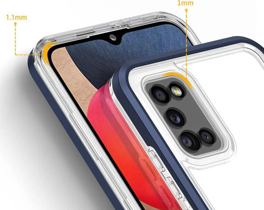 Hurtel Clear dėklas skirtas Samsung Galaxy A03s (166), mėlynas