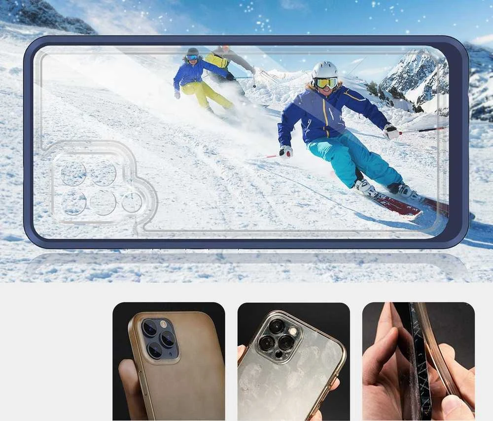 Hurtel Clear dėklas skirtas Samsung Galaxy A42 5G, mėlynas