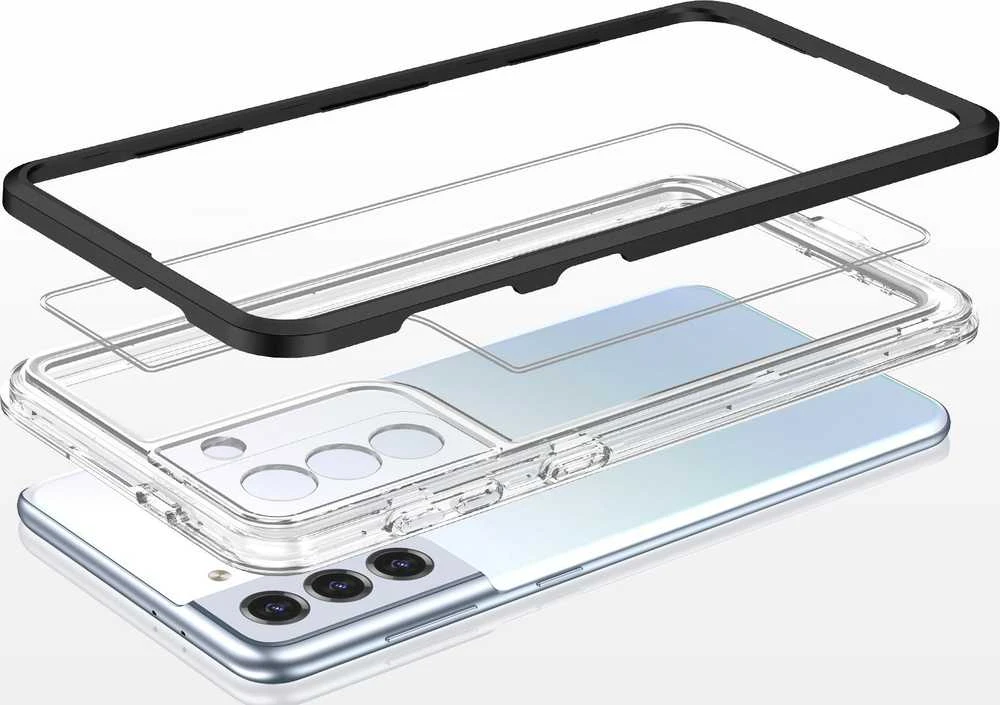Hurtel Clear dėklas skirtas Samsung Galaxy S22 + (S22 Plus), juodas