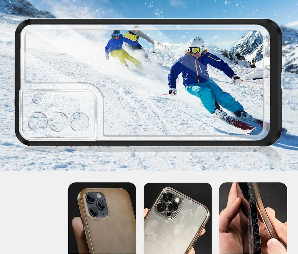 Hurtel Clear dėklas skirtas Samsung Galaxy S22 + (S22 Plus), juodas