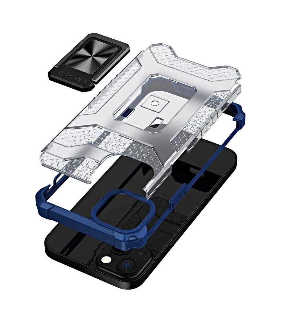 Hurtel Crystal Ring dėklas skirtas iPhone 13 mini, mėlynas