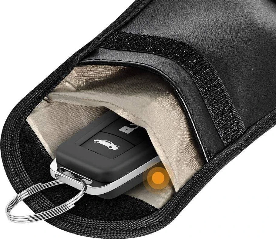 Hurtel Dėklas automobilio rakteliai nuo vagysčių Faraday narvas 14x10cm juoda