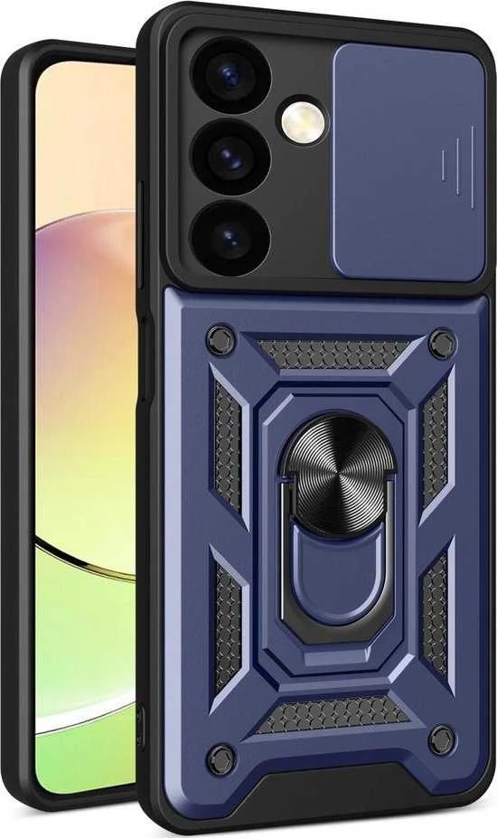 Hurtel Hybrid Armor Camshield armored Samsung Galaxy A15 camera cover – dėklas telefonui mėlynos spalvos