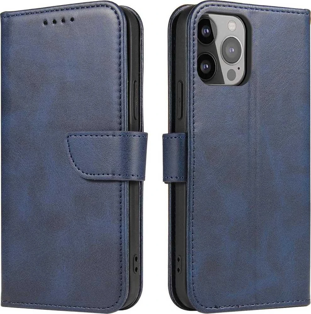 Hurtel Dėklas etui su klapką i portfelem do Samsung S24 Plus Magnet Case mėlyna