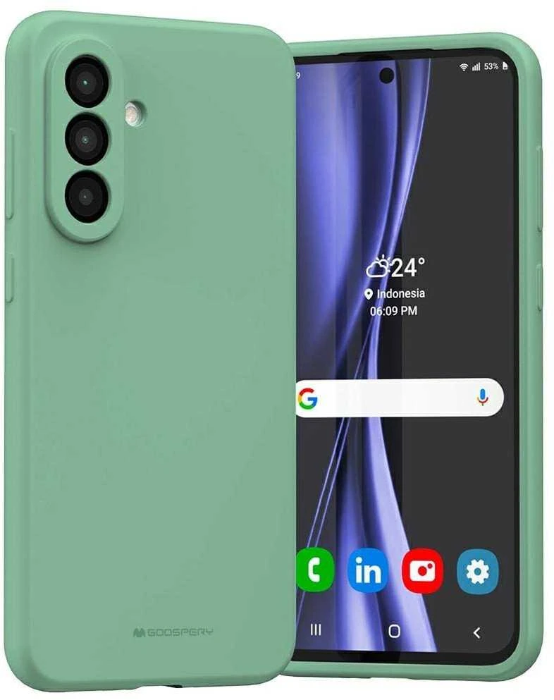 Dėklas Mercury Silicone Samsung Galaxy A36 žalias
