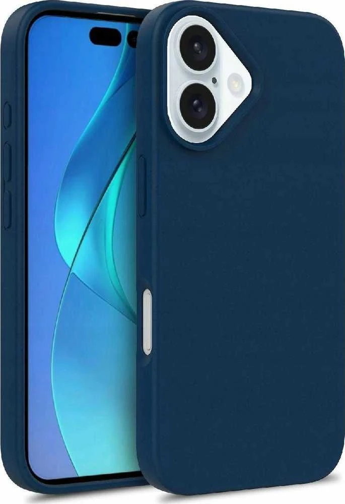 Hurtel Multiple Color Wheat Bran Apple iPhone 16 – dėklas telefonui mėlynos spalvos