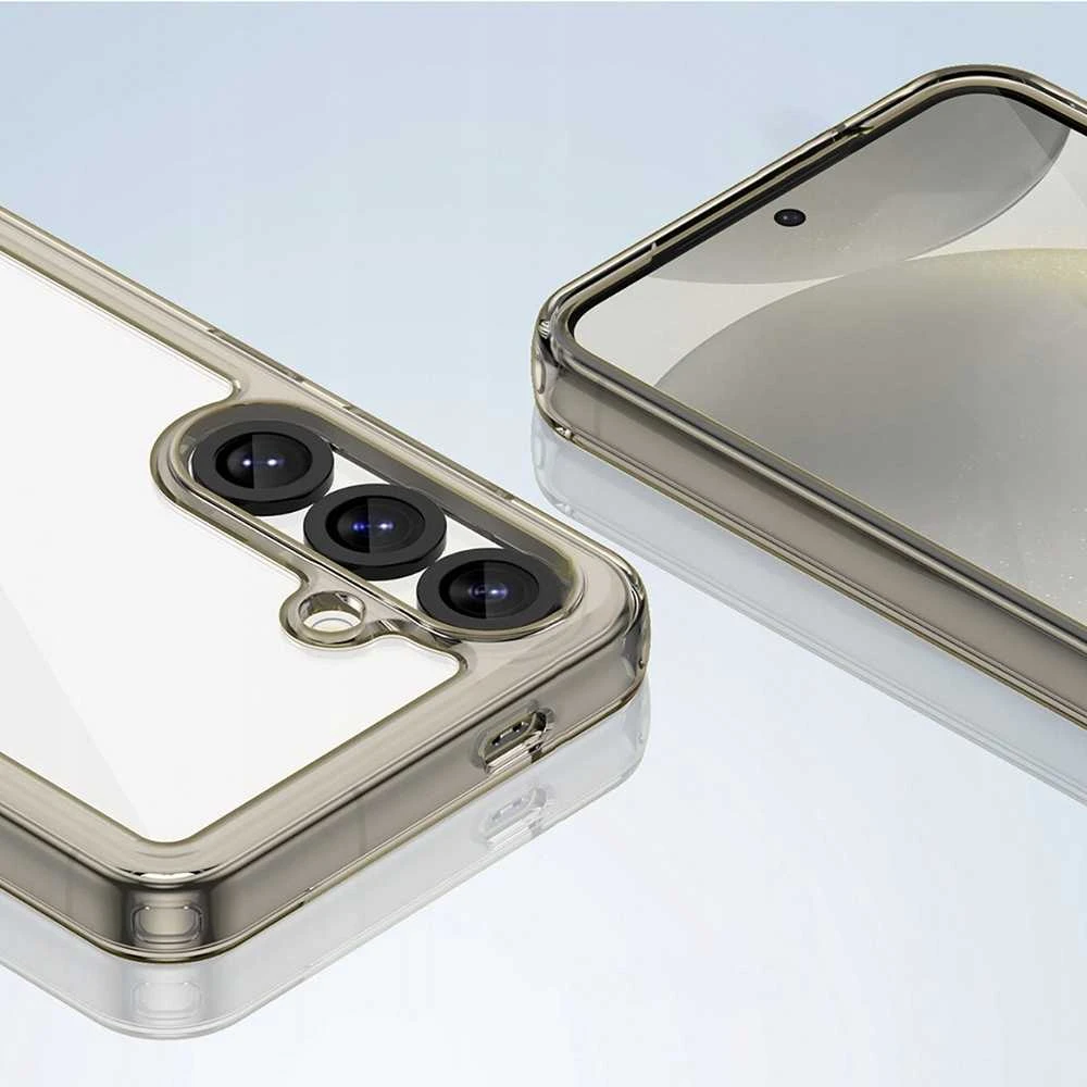 Hurtel Outer Space dėklas skirtas Samsung Galaxy S25 Edge Flexible Frame dėklas – Translucent, juodos spalvos